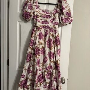 Abercrombie & Fitch Purple Floral Long Sleeve Dress